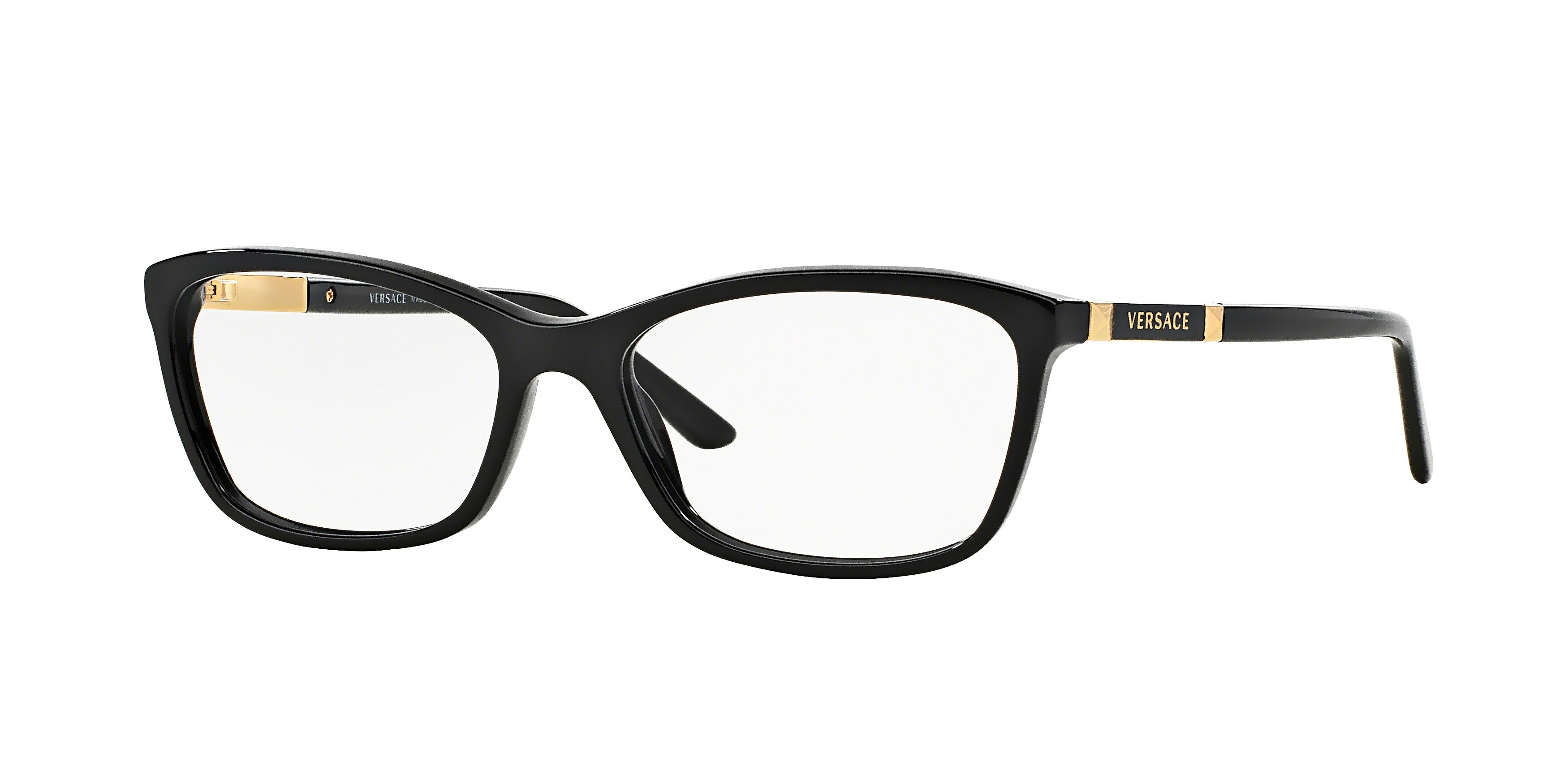 Versace VE3186 GB1 Women's Eyeglasses Black Size 54 (Frame Only) - Blue Light Block Available